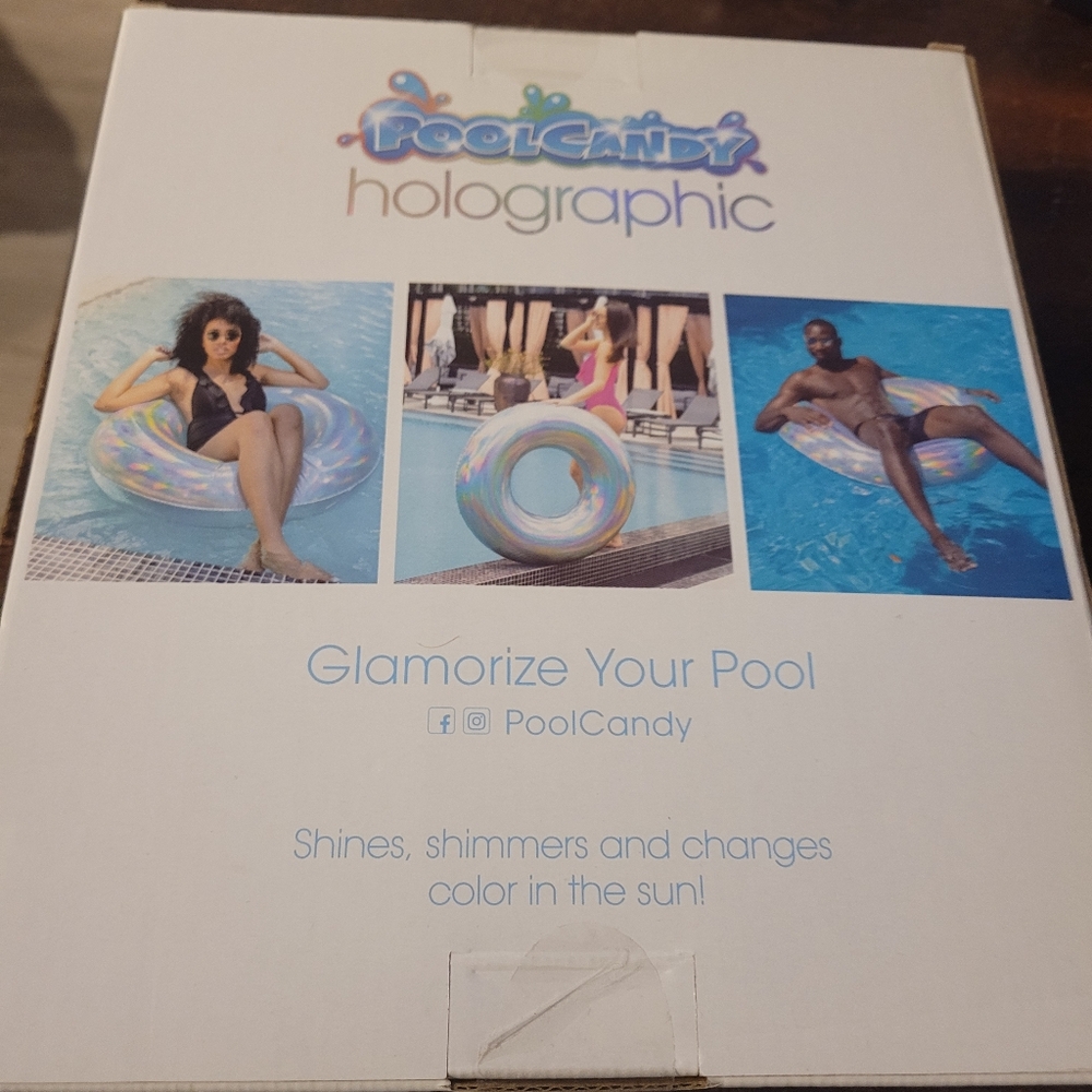 Pool Candy Holographic Jumbo Pool Tube Float 42" NIB - Picture 4 of 7